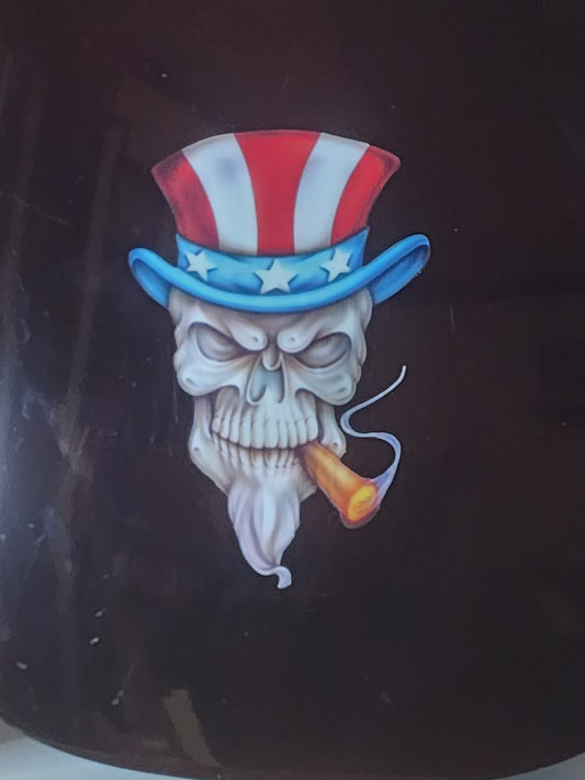 American Top Hat Skull Guitar Decal/Sticker