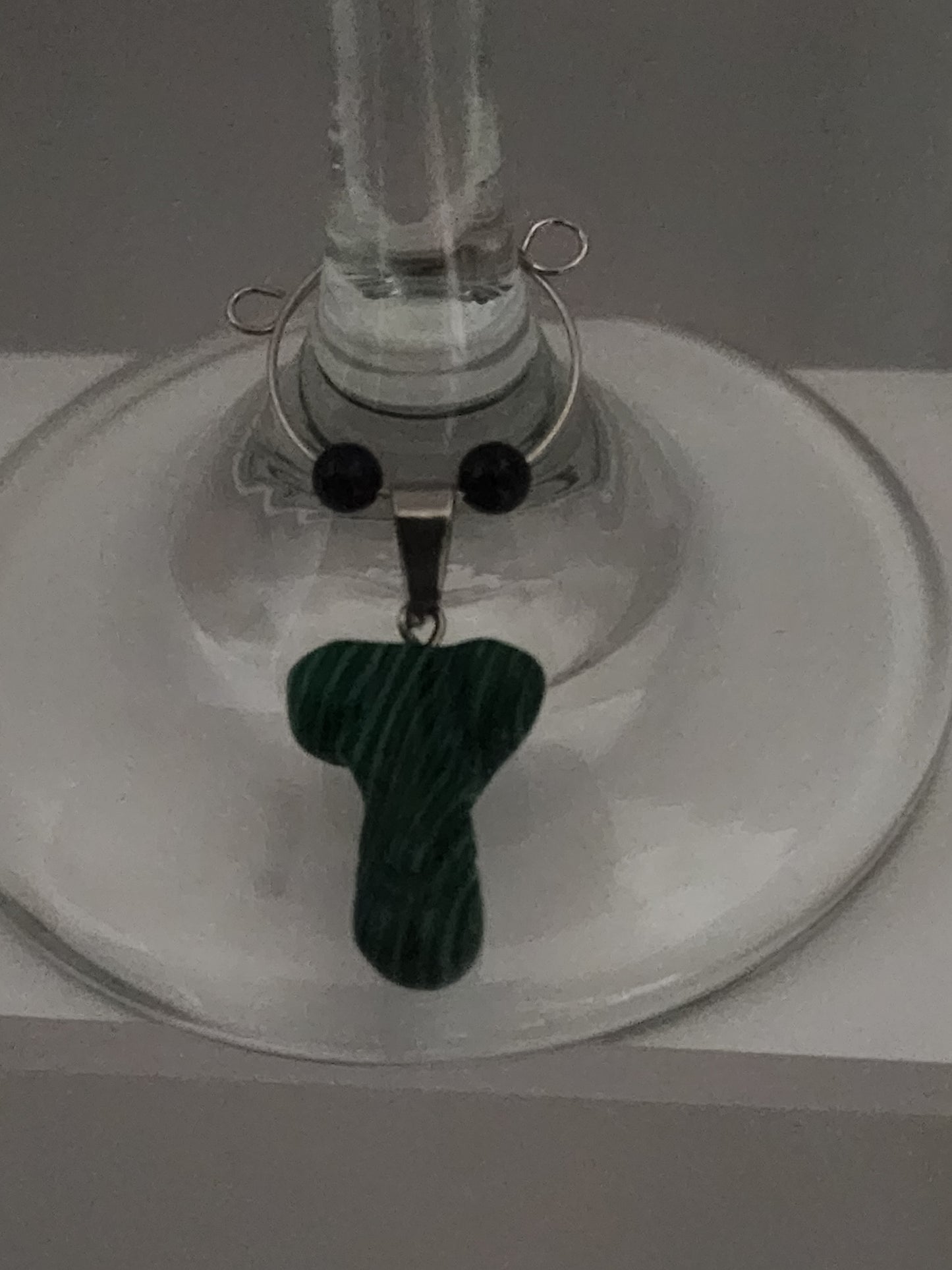 Green Malachite Phallus Wine Ring