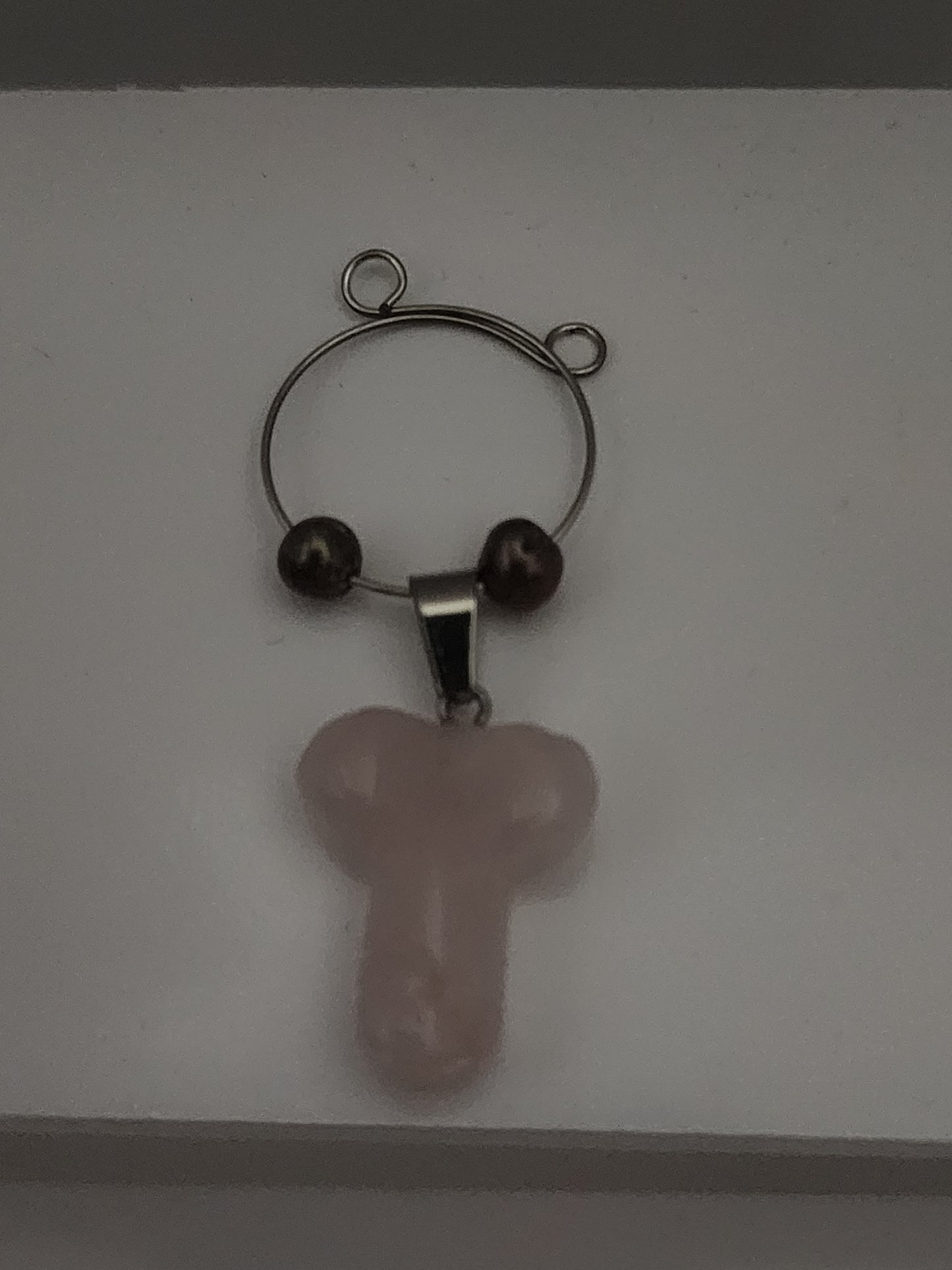 Rose Quartz Phallus Wine Ring