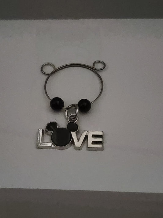 Mickey Love Charm Wine Ring