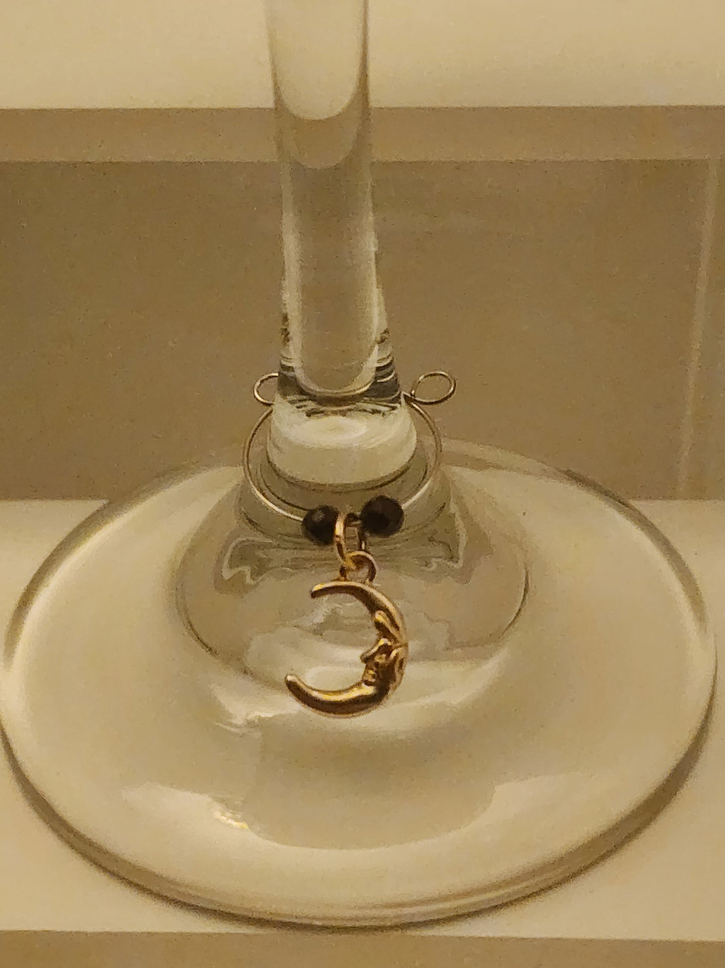 Moon Charm Wine Ring