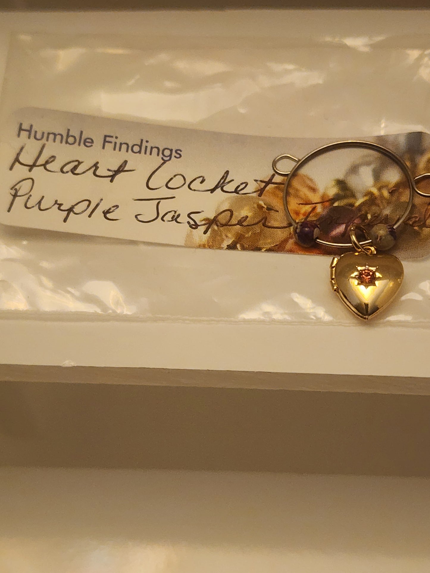 Pink Heart Locket Wine Ring