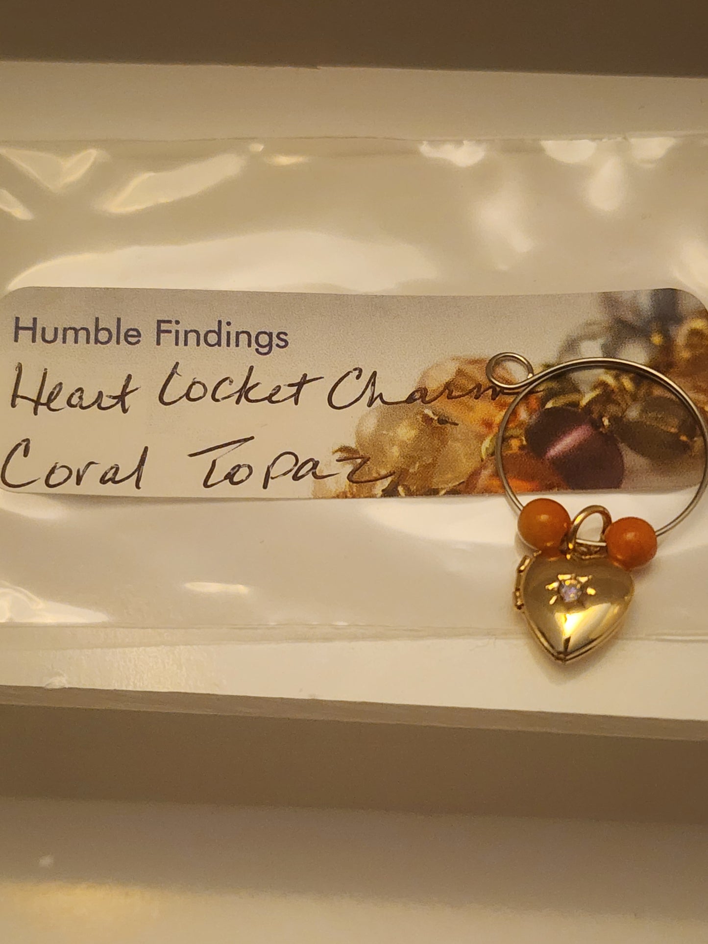 Light Pink Heart Locket Wine Ring