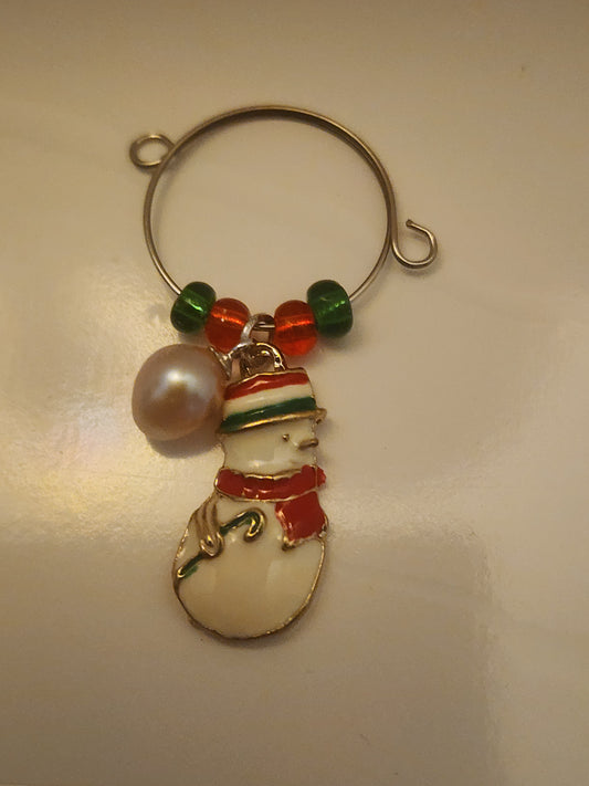 Snowman Wine Ring