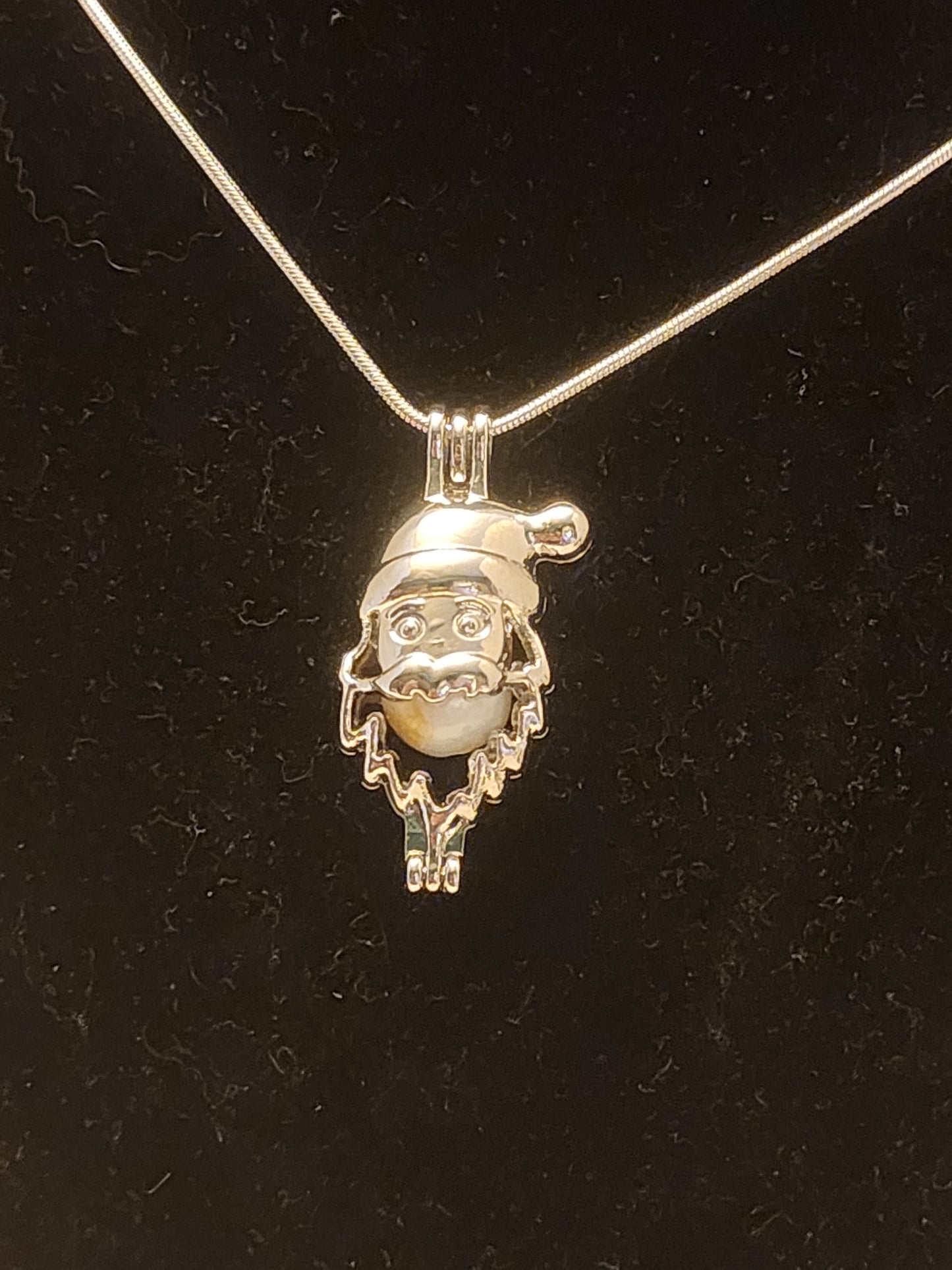 Large Santa Pearl Cage Necklace