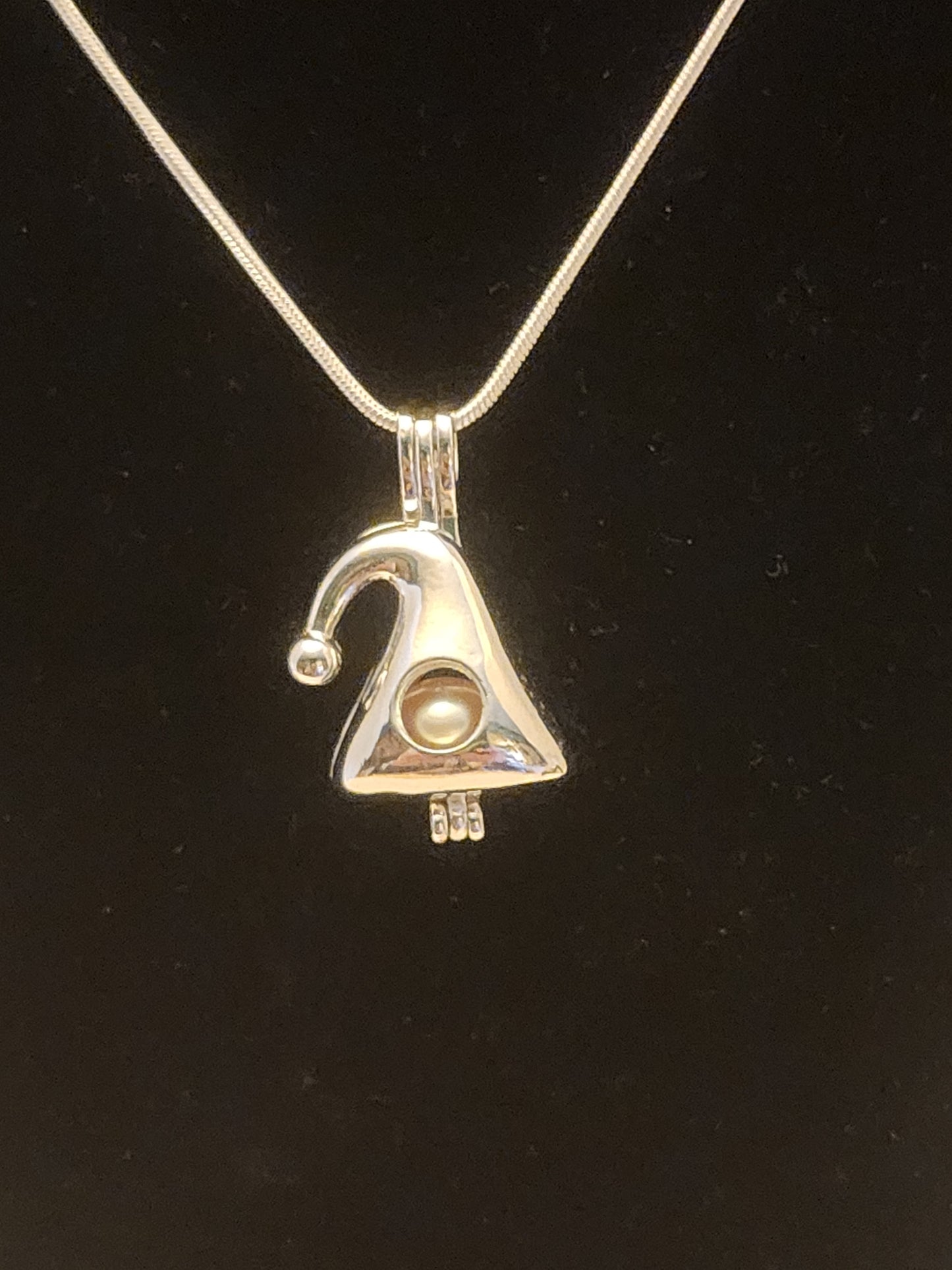 Elf Hat Pearl Cage Necklace