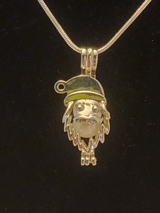 Small Santa Pearl Cage Necklace