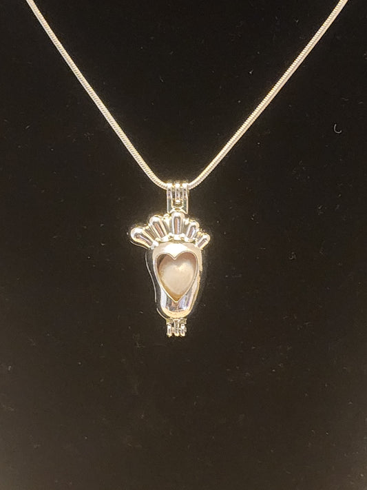 Foot Pearl Cage Necklace