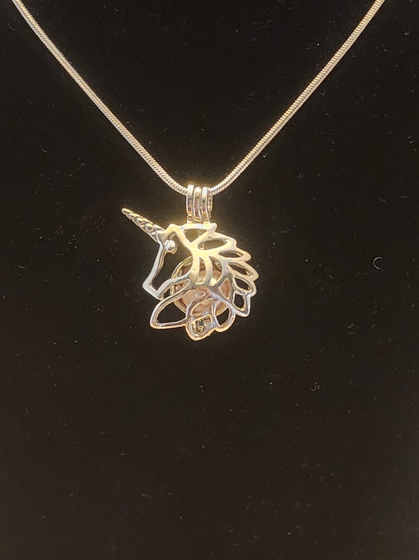 Unicorn Pearl Cage Necklace
