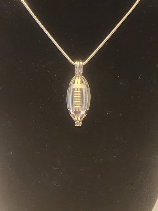 Football Pearl Cage Necklace