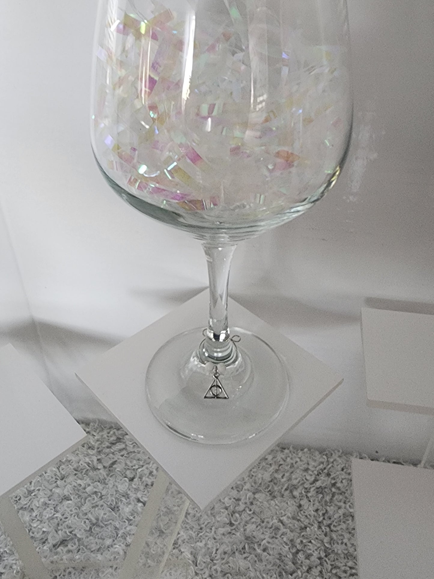 Triangle with Howlite Wine Ring