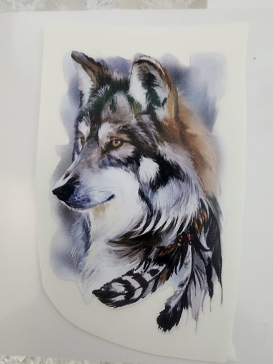 Wolf Head Cup Decal