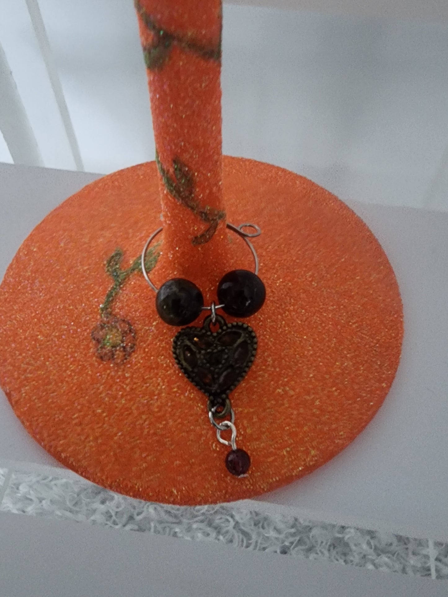 Heart Dragon Blood Jasper and Garnet Wine Ring