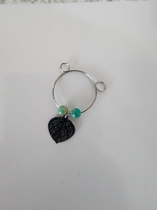 Leaf with Green Imperial Jasper Wine Ring