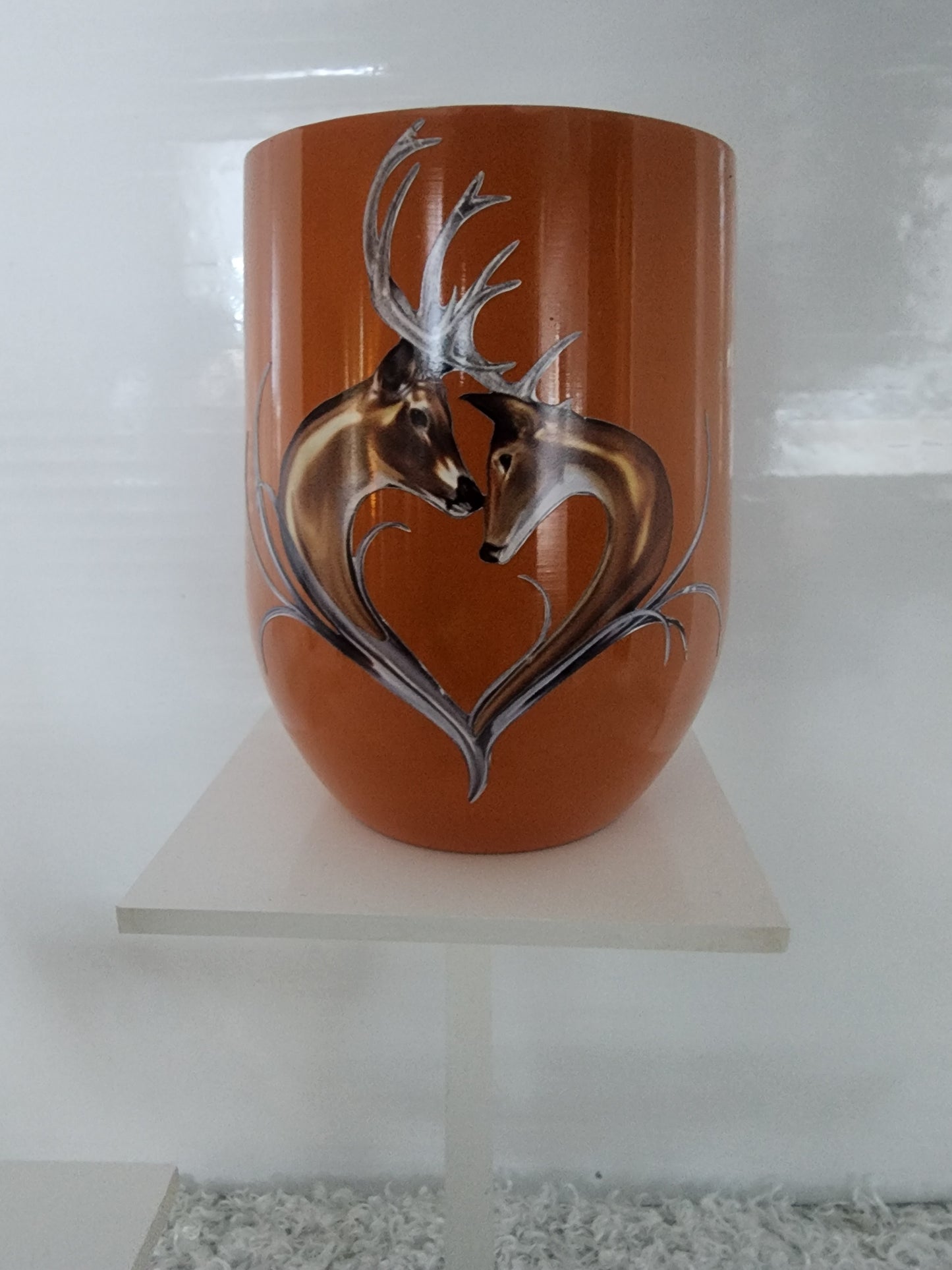 Heart Buck and Doe cup decal