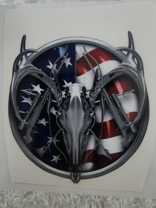 Buck Skull Cup Decal