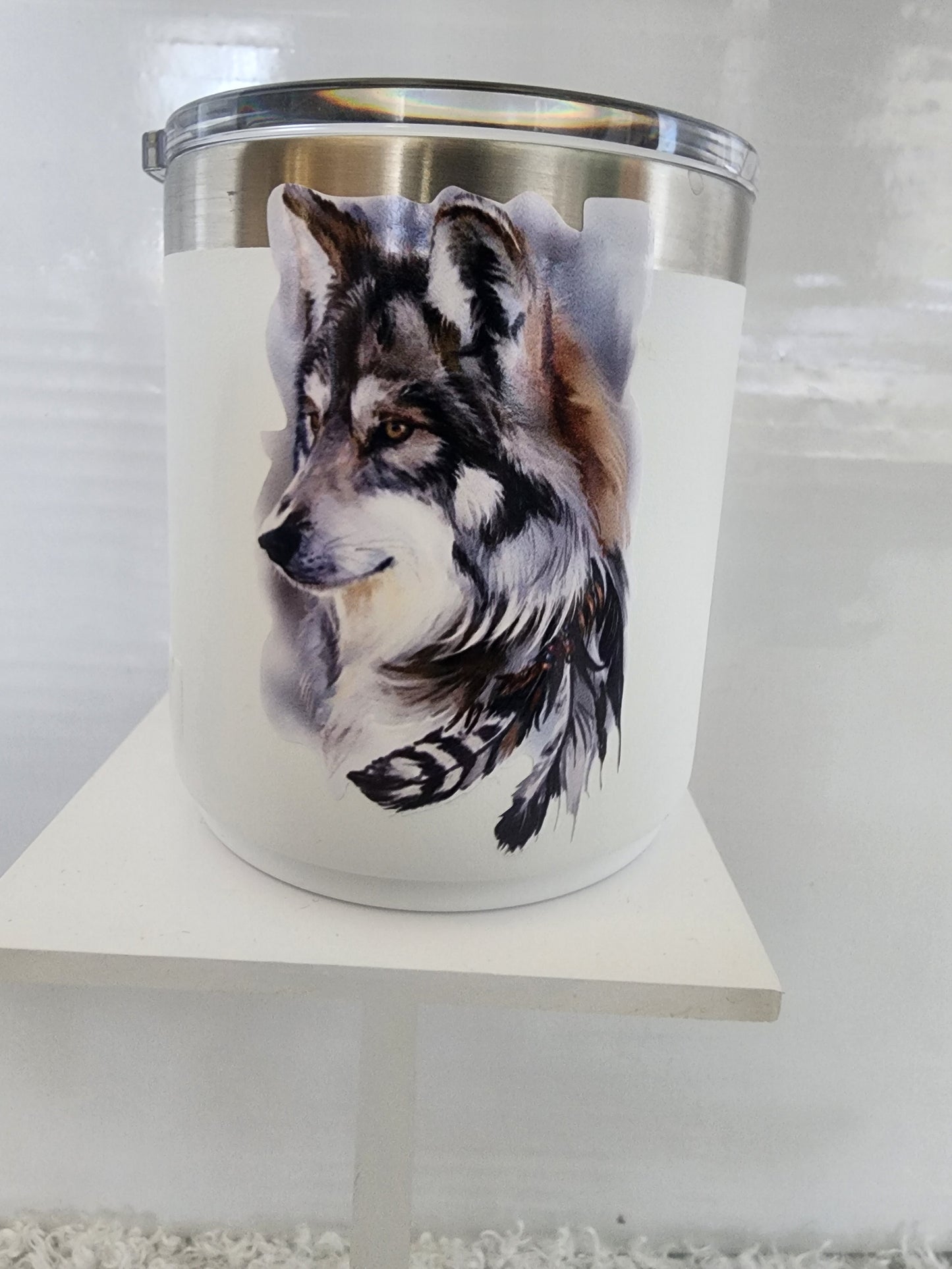 Wolf Head Cup Decal