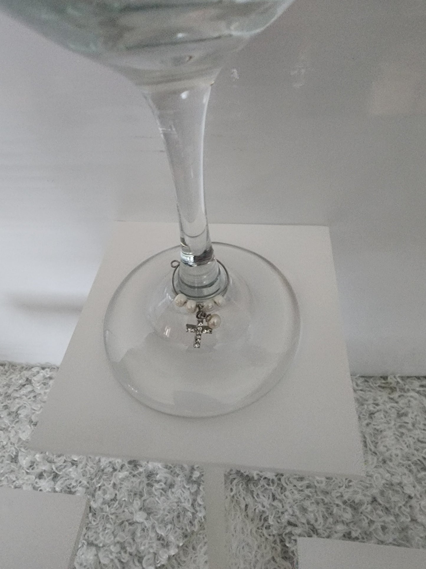 Cross Pearl Wine Ring