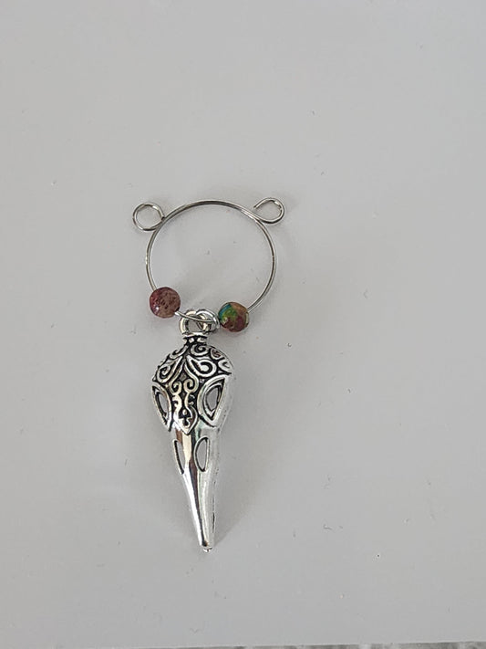 Raven Head with Emperor Jasper Wine Ring