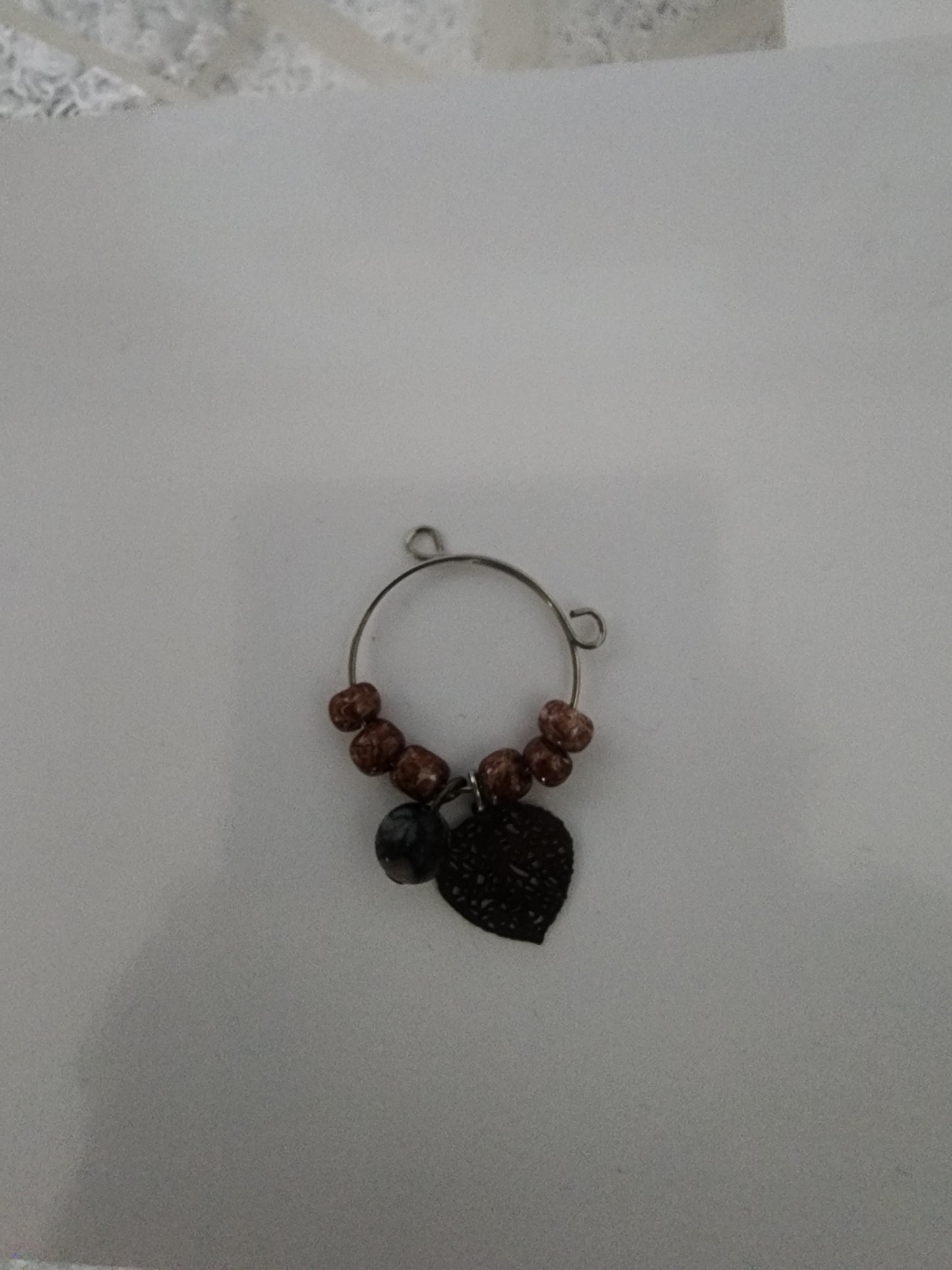 Leaf Cryonoid Fossil Wine Ring