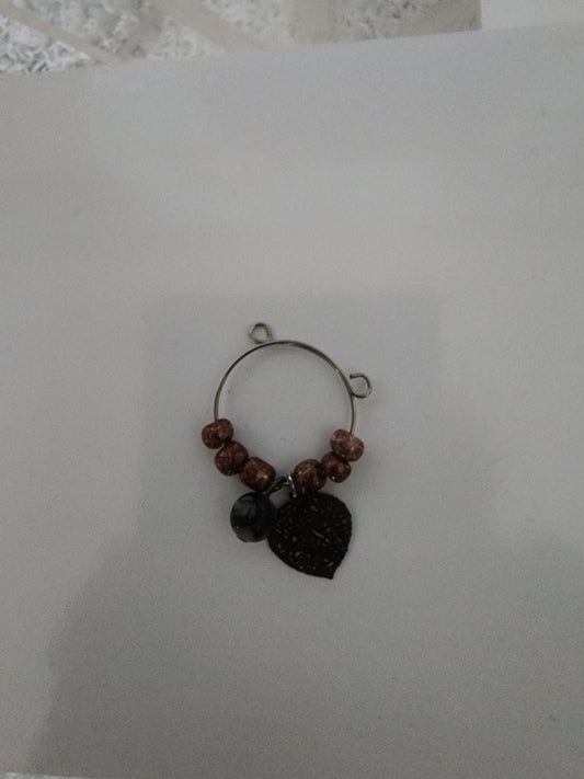 Leaf Cryonoid Fossil Wine Ring