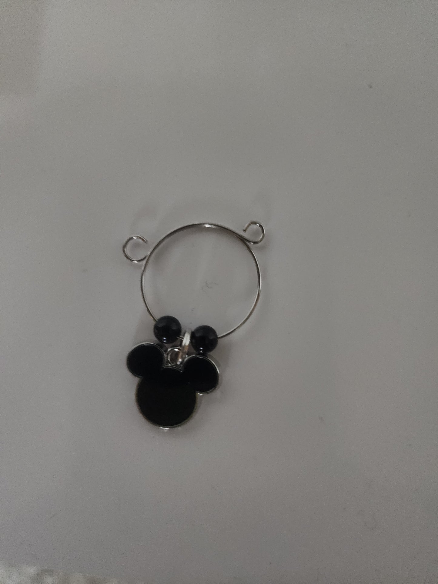Mickey Head Black Onyx Wine Ring